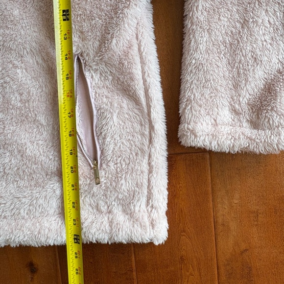 vintage Tommy Hilfiger Zip-Front Fleece Bomber Jacket Womens M Beige - Picture 4 of 13